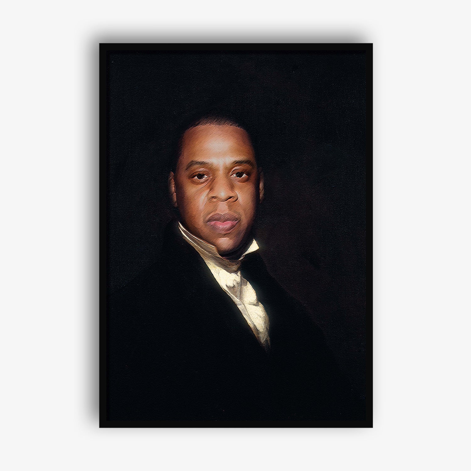 painted canvas art of Jay Z by Mood Prints at Secret Location Concept Store