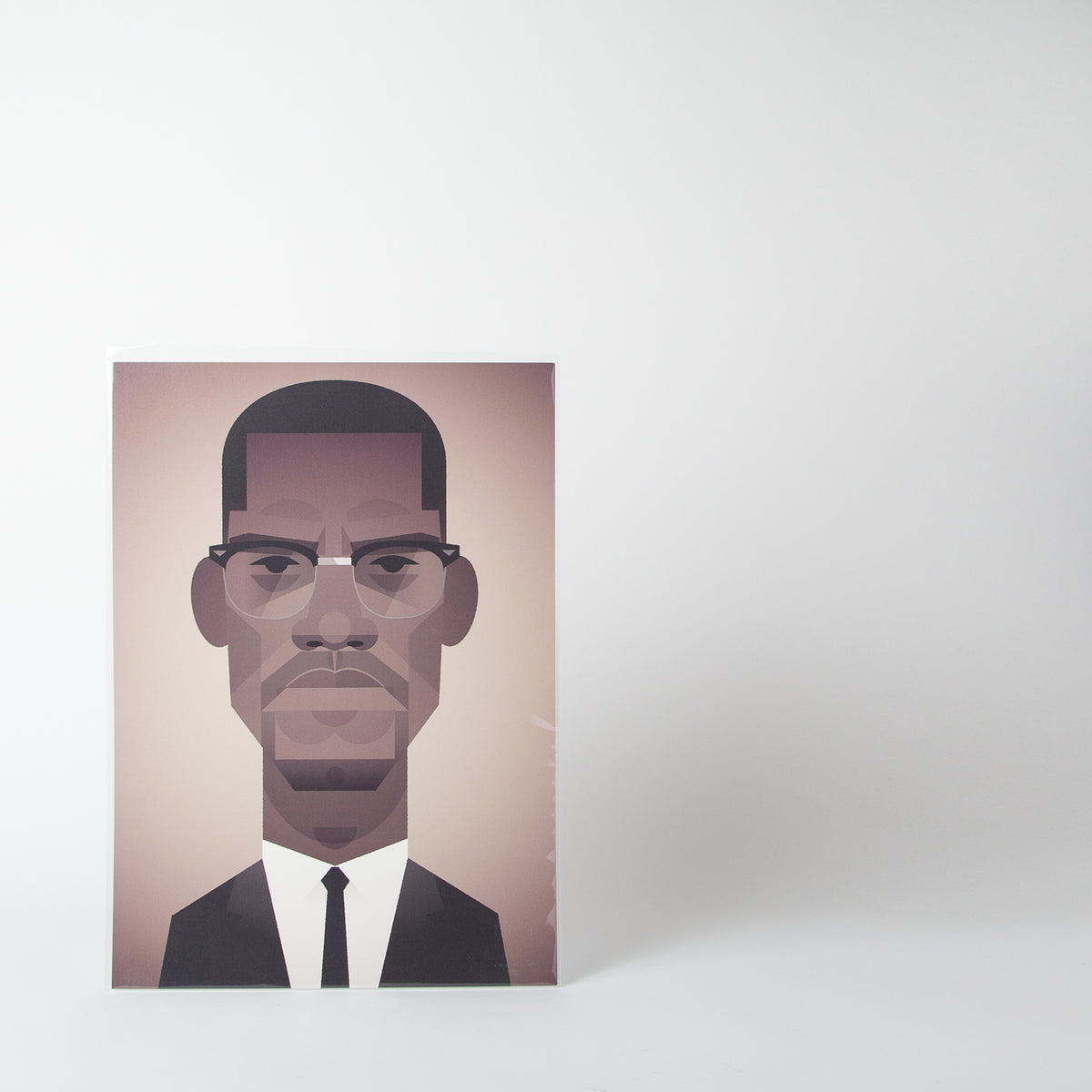 Malcolm X portraiture Art by Stanley Chow Prints at Secret Location