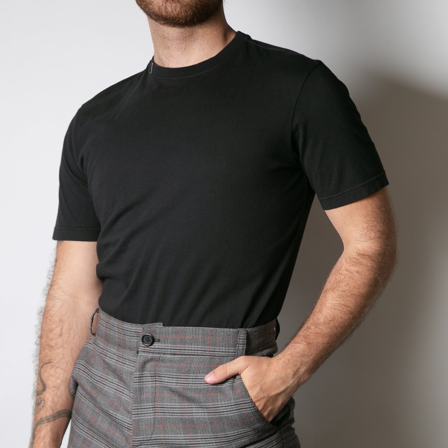 basic men's organic cotton black t-shirt by Secret Location
