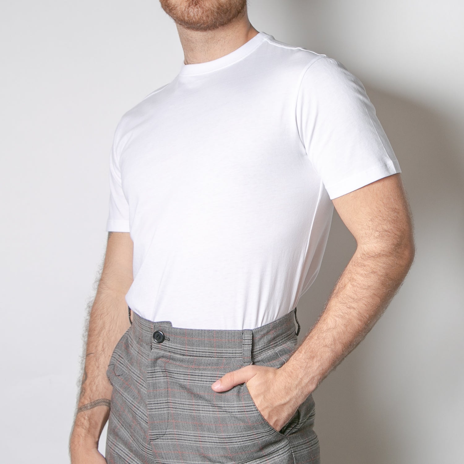 basic men's organic cotton white t-shirt by Secret Location