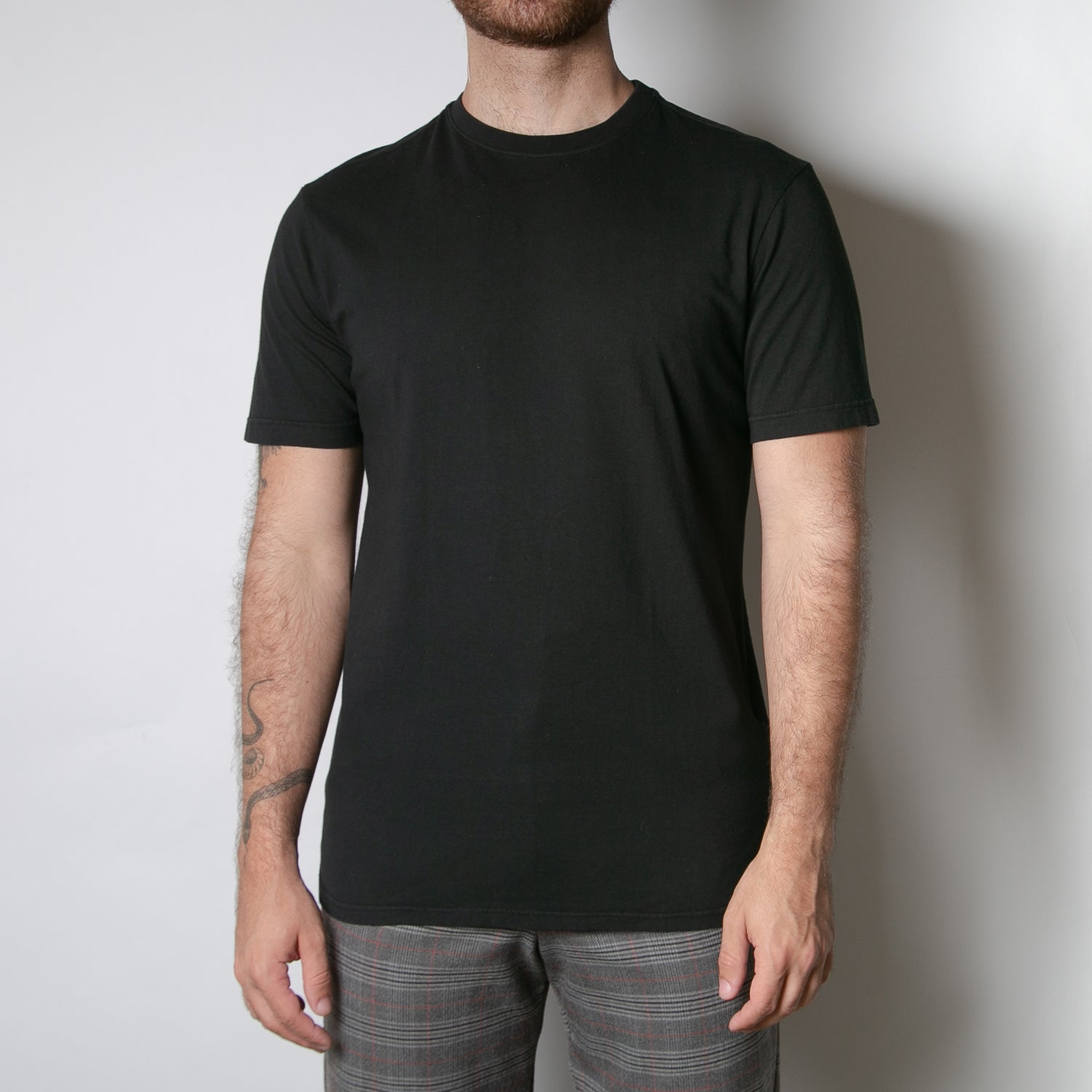 basic men's organic cotton black t-shirt by Secret Location