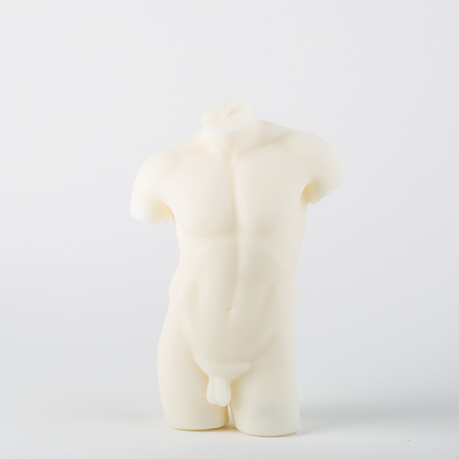 white male candle body form by Hannah Candles at Secret Location Concept Store