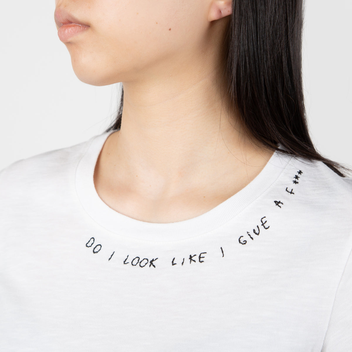 "Do I Look Like I Give a F***" T-shirt, white - Secret Location