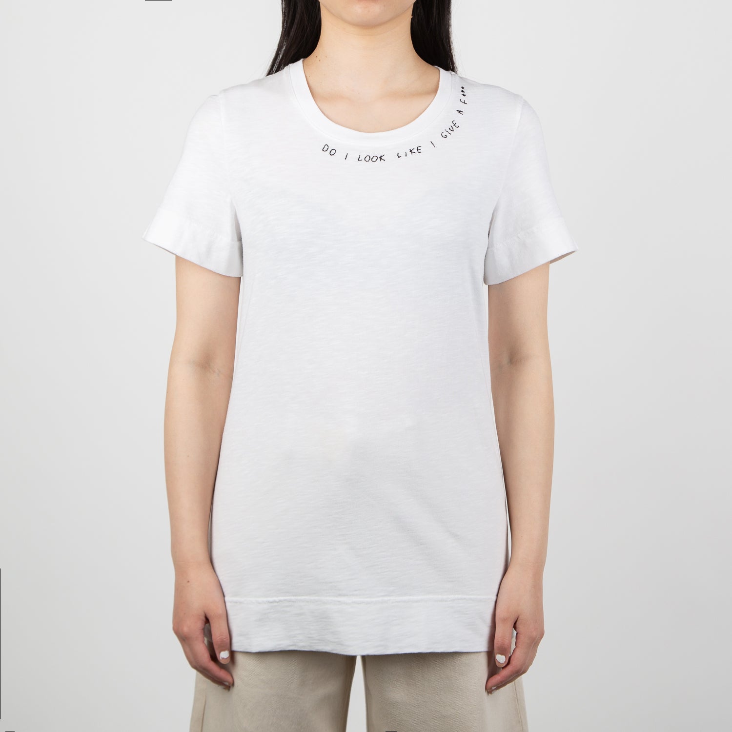"Do I Look Like I Give a F***" T-shirt, white - Secret Location