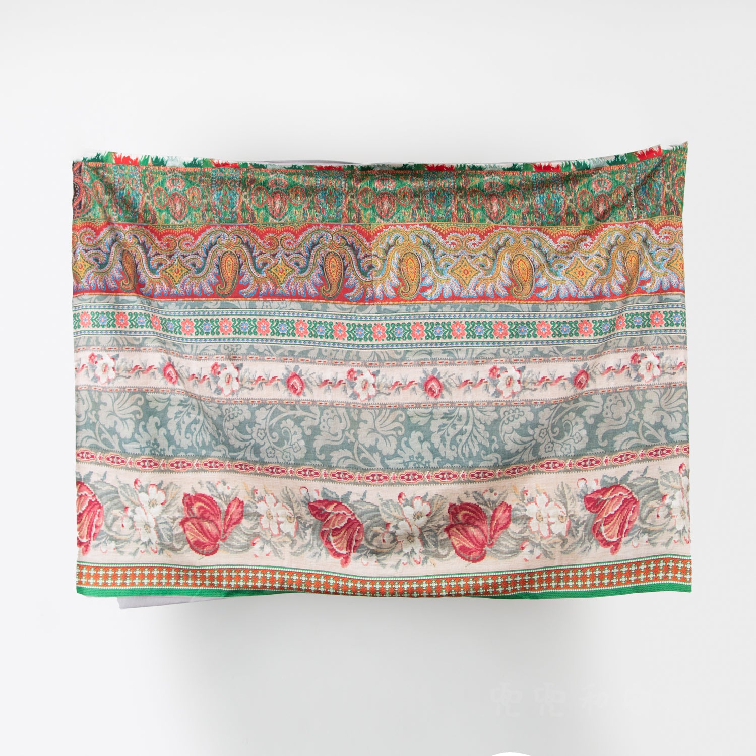 pierre louis mascia multi-colored floral and paisley wool blanket