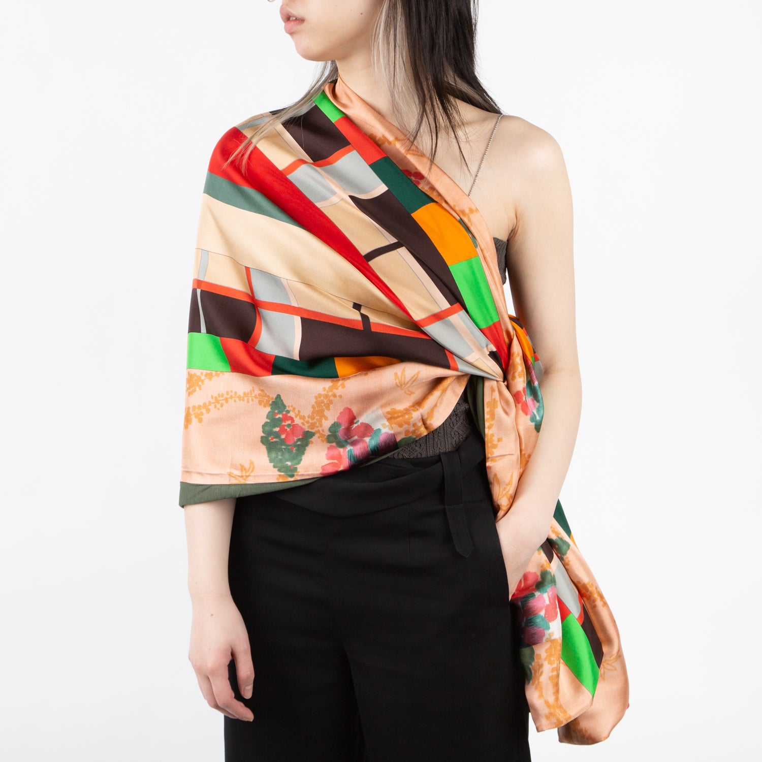 pierre louis mascia geometric print scarf