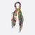 Multi-coloured Silk Scarf with tassels