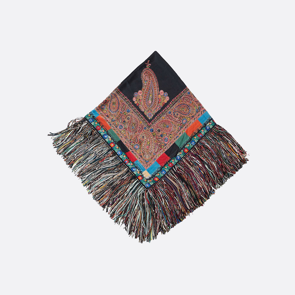 Fringe Shawl Multi-Panel Print, silk
