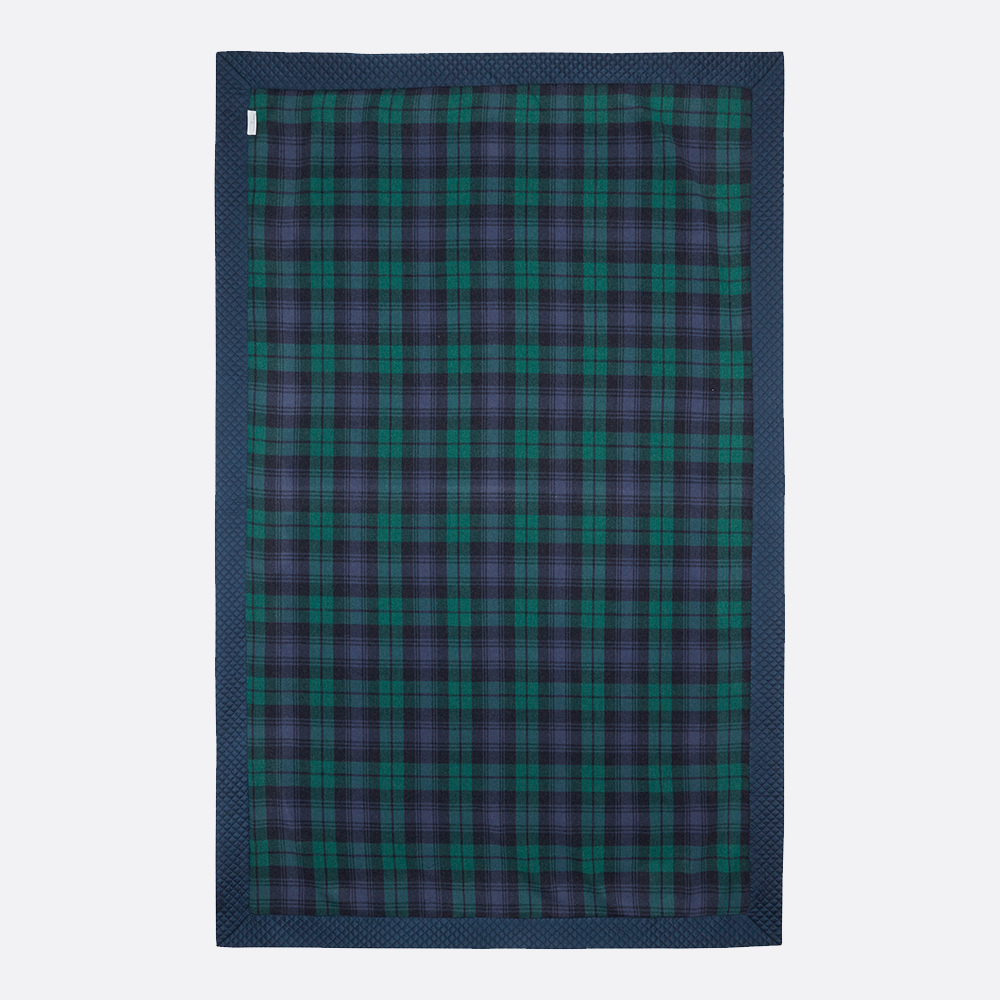 Throw with Quilted Trim