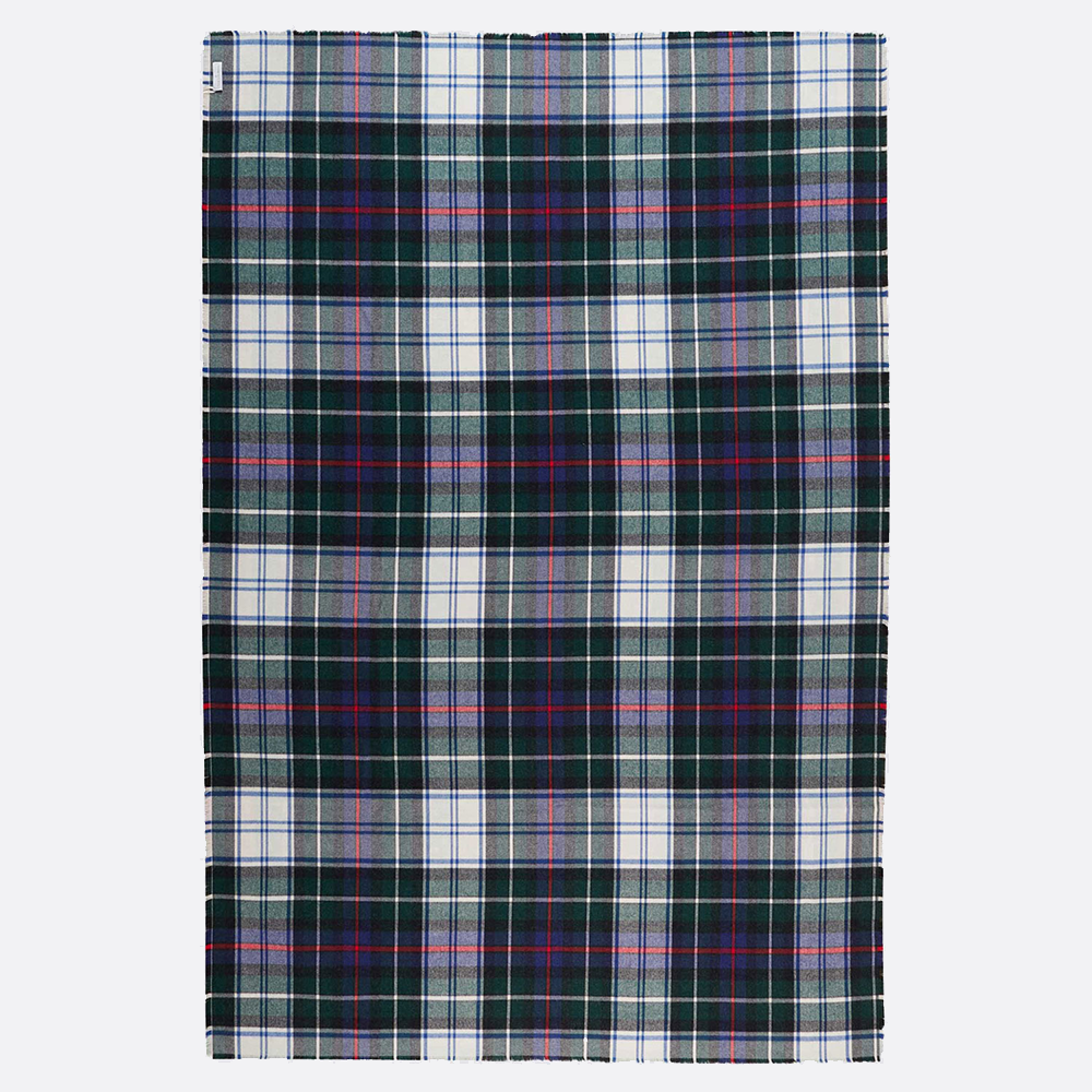 Multi-Panel Print Shawl, floral and plaid