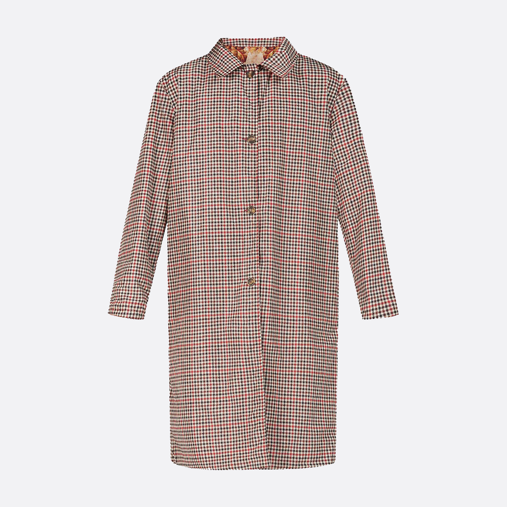 Reversible Pattern Patchwork Coat