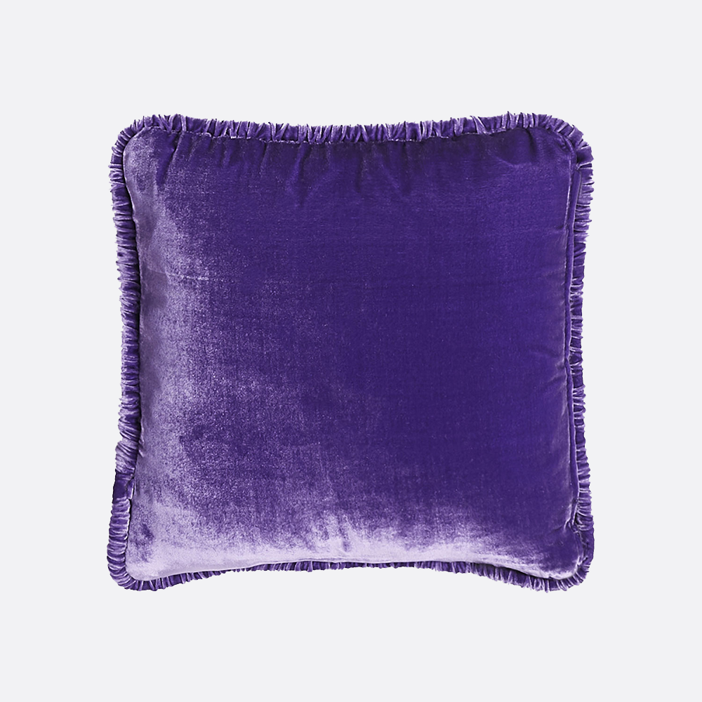 Double Sided Cushion Square, velvet and floral