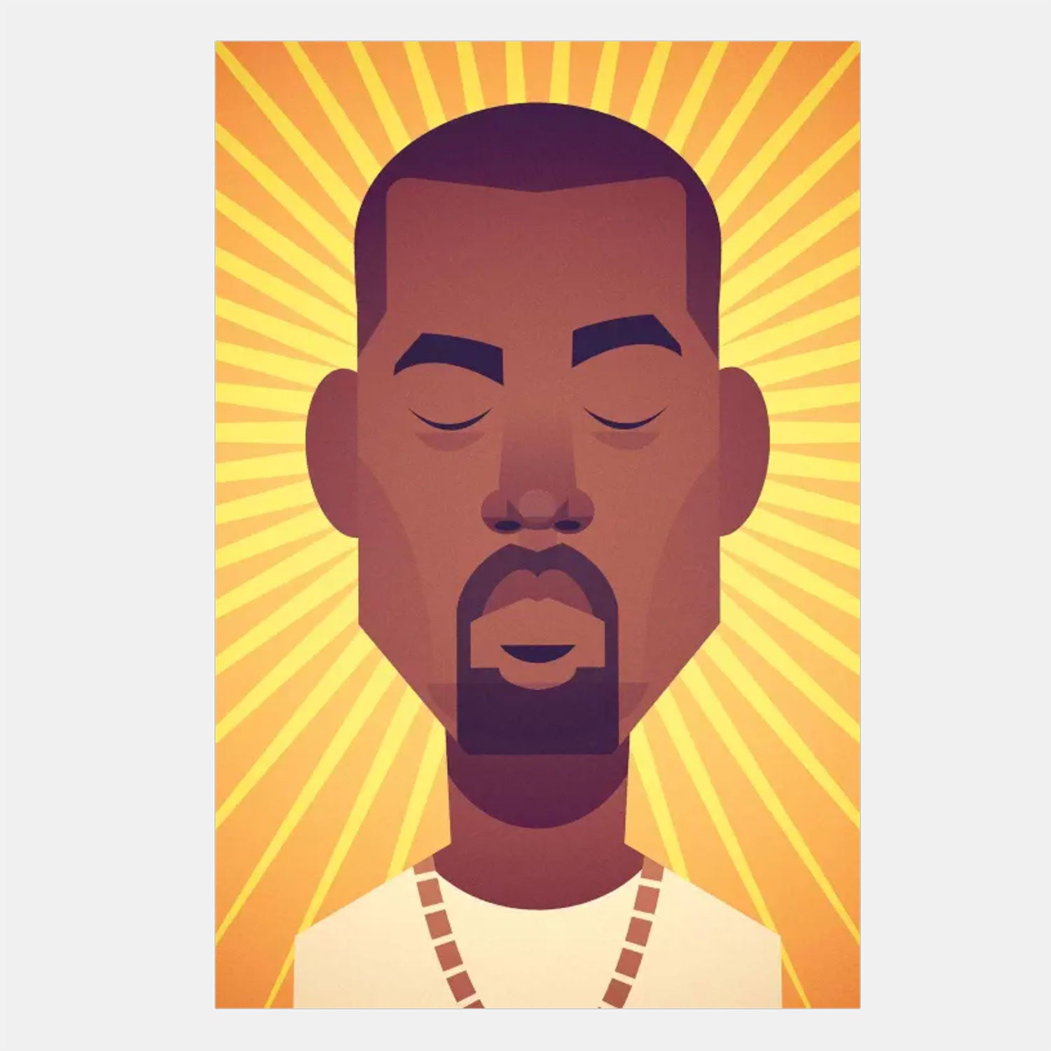 Kanye West portraiture Art by Stanley Chow Prints at Secret Location