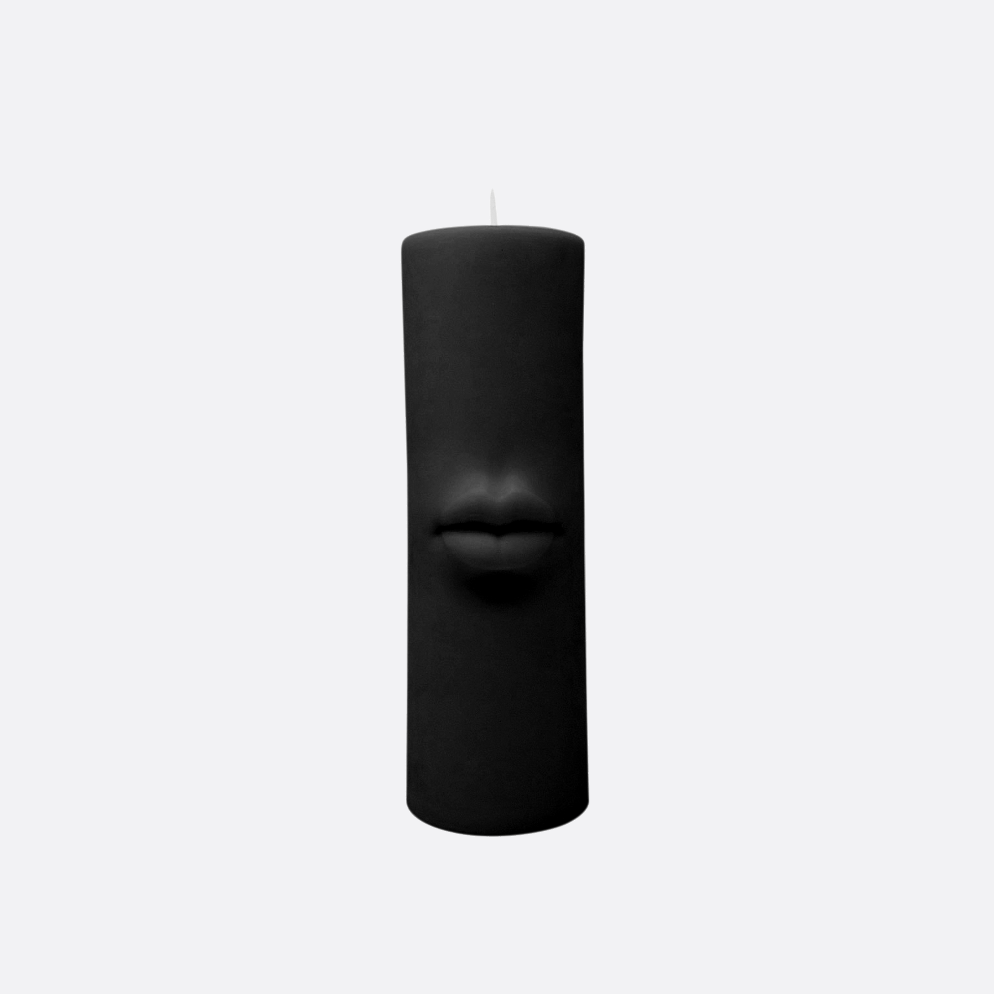 Lips Form Candle, noir black