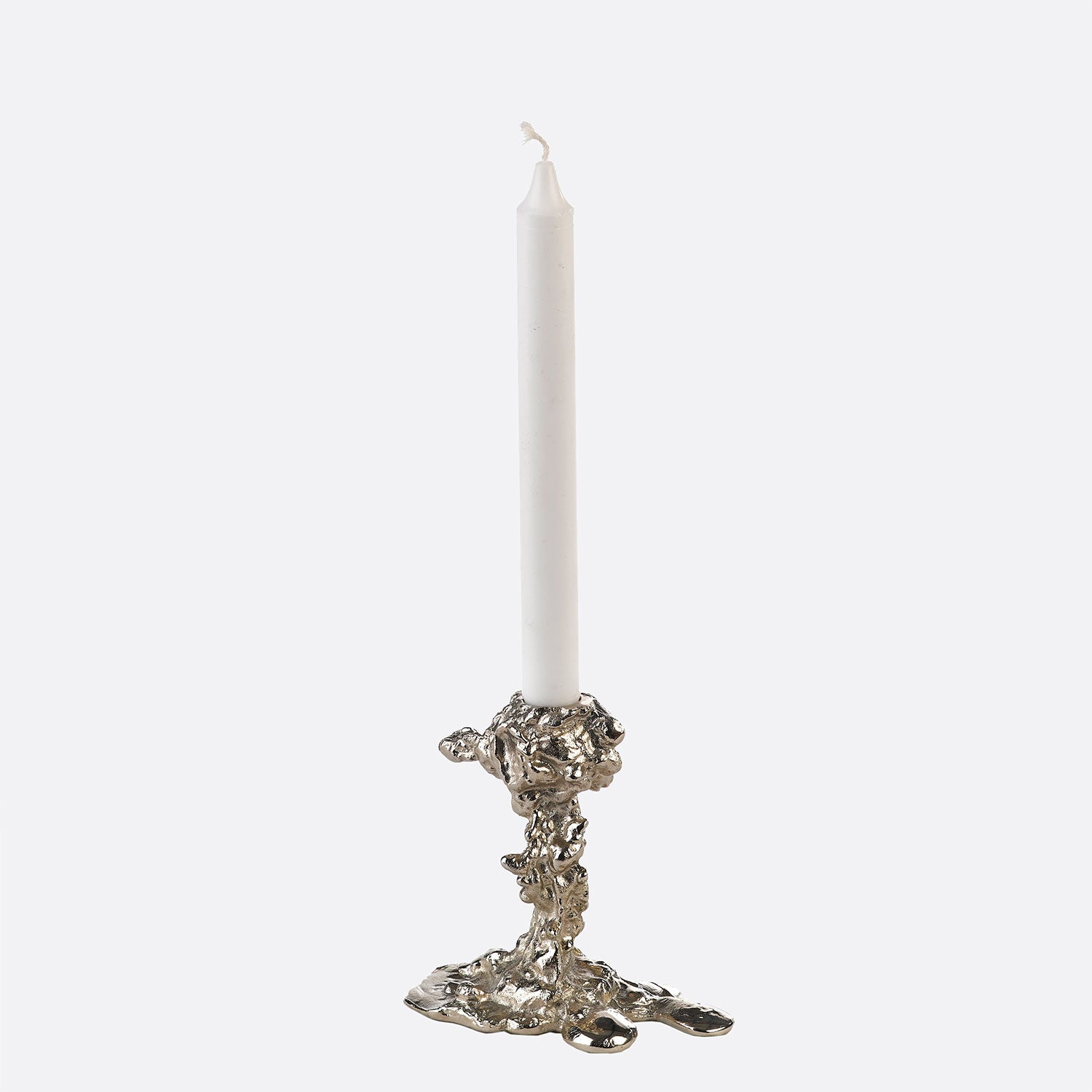 pols potten small drip l shape candle holder silver