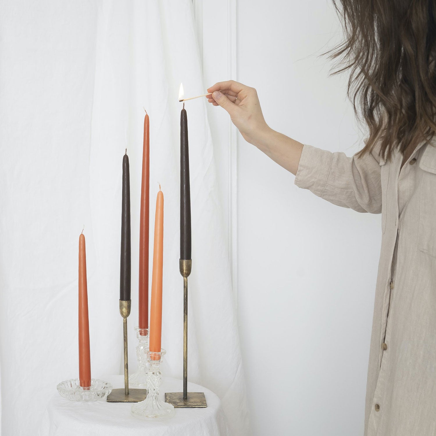 charcoal taper candles pair secret location