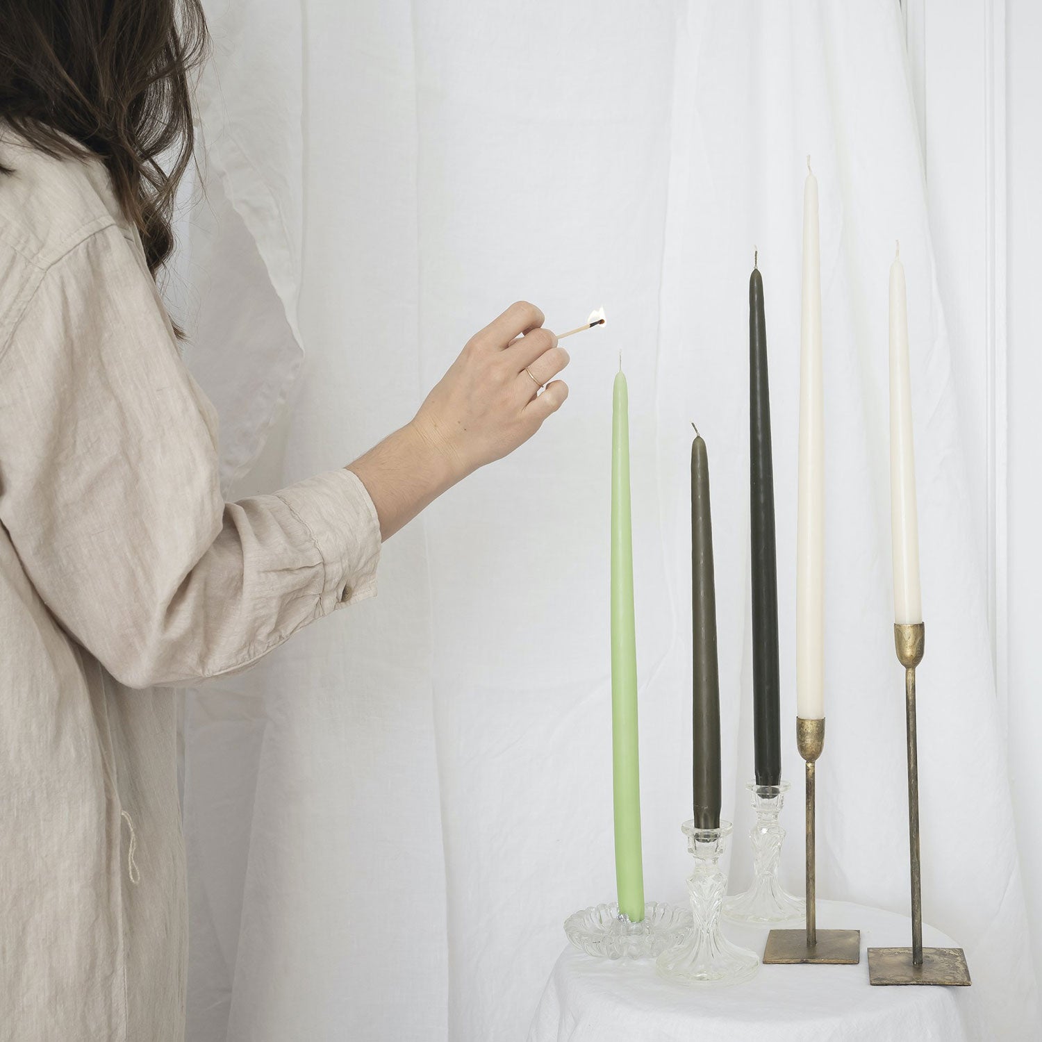 ivory taper candles pair secret location