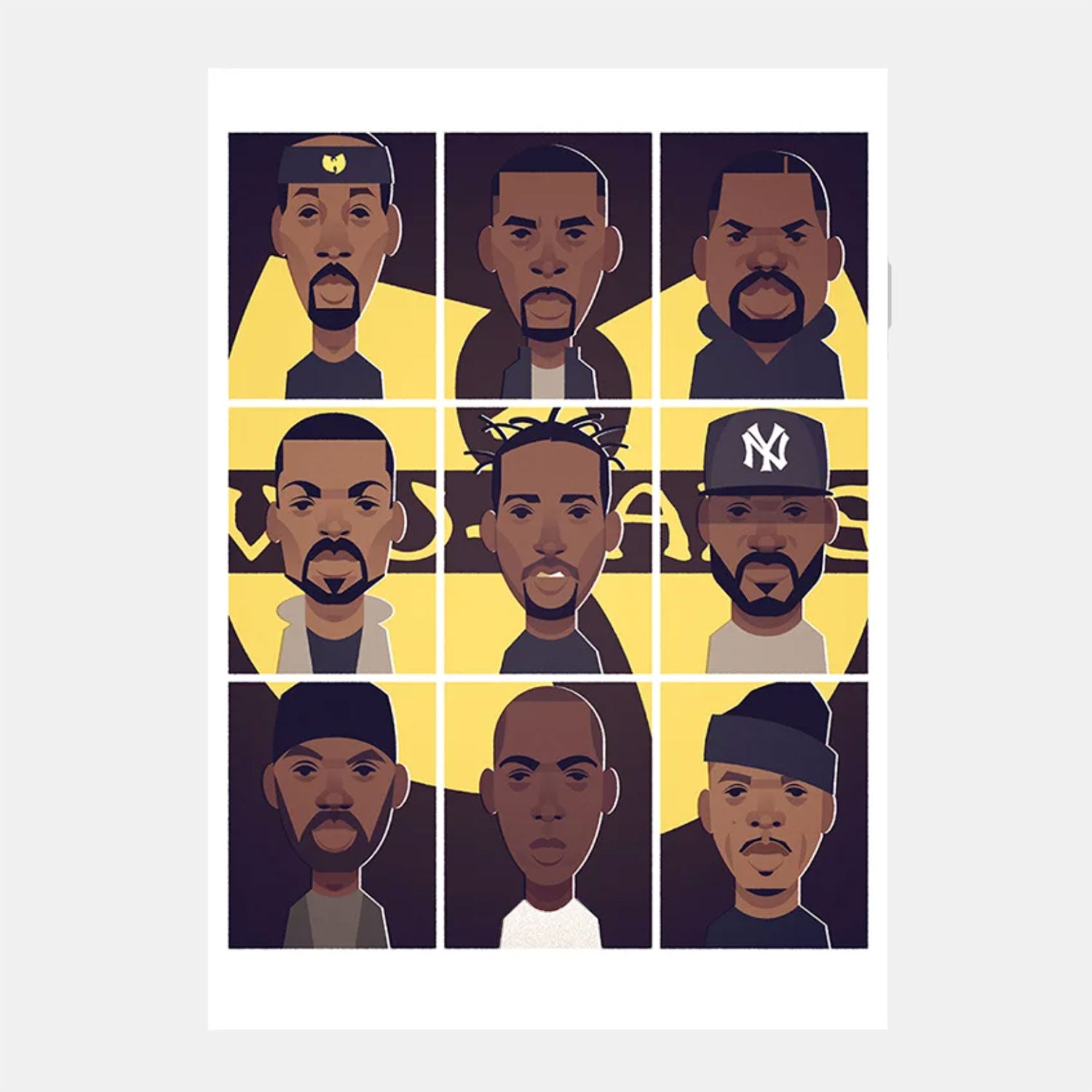 Wu Tang Clan portraiture Art by Stanley Chow Prints at Secret Location